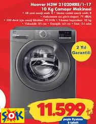 HOOVER H3W 2102DRRE/1-17 10 KG ÇAMAŞIR MAKİNESİ